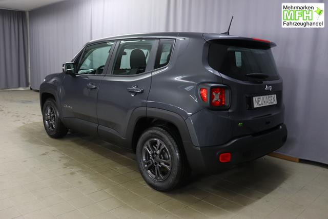 Jeep Renegade 1.5 T4 DCT7 e-Hybrid Longitude 1469 96 kW679 Graphite Grau 015 Stoff Schwarz "5DT Graphite Grau Business-Paket Longitude: Uconnect Smartouch 8.4 mit 8,4""-Touchscreen, Navigationssystem, Bluetooth, AUX-IN-und USB sowie DAB, Apple CarPlay&Android Auto und LIVE Services, Fahrersitz mit elektr. Lordosenst&uuml;tze 2-fach verstellbar"