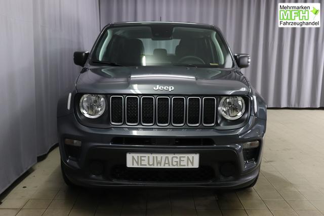 Jeep Renegade 1.5 T4 DCT7 e-Hybrid Longitude 1469 96 kW679 Graphite Grau 015 Stoff Schwarz "5DT Graphite Grau Business-Paket Longitude: Uconnect Smartouch 8.4 mit 8,4""-Touchscreen, Navigationssystem, Bluetooth, AUX-IN-und USB sowie DAB, Apple CarPlay&Android Auto und LIVE Services, Fahrersitz mit elektr. Lordosenst&uuml;tze 2-fach verstellbar"