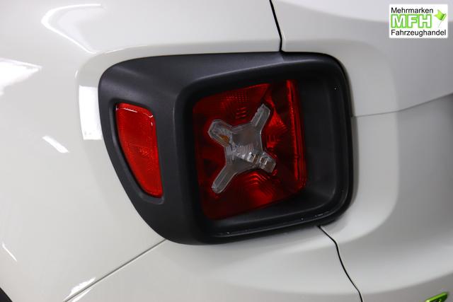 Jeep Renegade 1.5 T4 DCT7 e-Hybrid Limited 1469 96 kW296 Alpine White 020 Stoff Schwarz "Navigationssystem 7KS Winter-Paket UGM Uconnect Smartouch 8.4 mit 8,4""-Touchscreen, Navigationssystem, Bluetooth, AUX-IN-und USB sowie DAB, Apple CarPlay&Android Auto und LIVE Services 070 Seitenscheiben hinten und Heckscheibe verdunkelt Alpine White"