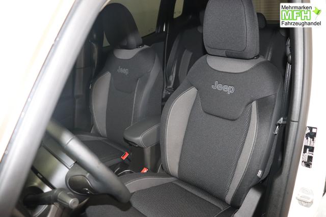 Jeep Renegade 1.5 T4 DCT7 e-Hybrid Limited 1469 96 kW296 Alpine White 020 Stoff Schwarz "Navigationssystem 7KS Winter-Paket UGM Uconnect Smartouch 8.4 mit 8,4""-Touchscreen, Navigationssystem, Bluetooth, AUX-IN-und USB sowie DAB, Apple CarPlay&Android Auto und LIVE Services 070 Seitenscheiben hinten und Heckscheibe verdunkelt Alpine White"