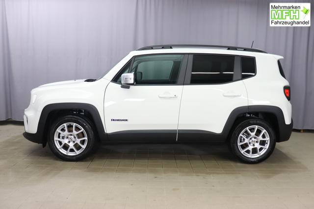 Jeep Renegade 1.5 T4 DCT7 e-Hybrid Limited 1469 96 kW296 Alpine White 020 Stoff Schwarz "Navigationssystem 7KS Winter-Paket UGM Uconnect Smartouch 8.4 mit 8,4""-Touchscreen, Navigationssystem, Bluetooth, AUX-IN-und USB sowie DAB, Apple CarPlay&Android Auto und LIVE Services 070 Seitenscheiben hinten und Heckscheibe verdunkelt Alpine White"