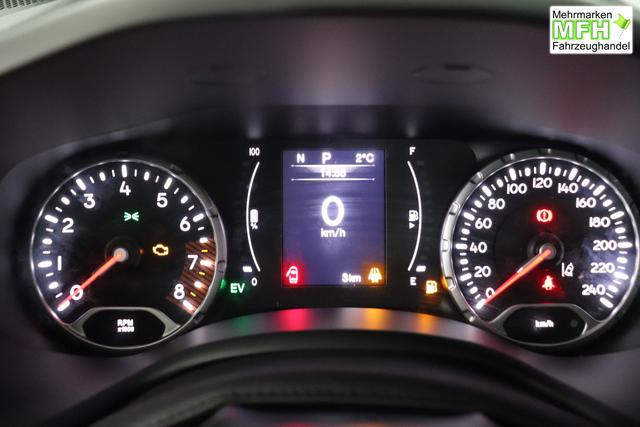 Jeep Renegade 1.5 T4 DCT7 e-Hybrid Longitude 503 Sting Grey 015 Stoff Schwarz "8CZ Sting Grey Business-Paket Longitude: Uconnect Smartouch 8.4 mit 8,4""-Touchscreen, Navigationssystem, Bluetooth, AUX-IN-und USB sowie DAB, Apple CarPlay&Android Auto und LIVE Services, Fahrersitz mit elektr. Lordosenst&uuml;tze 2-fach verstellbar" 1469 96 kW