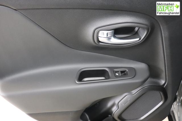 Jeep Renegade 1.5 T4 DCT7 e-Hybrid Longitude 503 Sting Grey 015 Stoff Schwarz "8CZ Sting Grey Business-Paket Longitude: Uconnect Smartouch 8.4 mit 8,4""-Touchscreen, Navigationssystem, Bluetooth, AUX-IN-und USB sowie DAB, Apple CarPlay&Android Auto und LIVE Services, Fahrersitz mit elektr. Lordosenst&uuml;tze 2-fach verstellbar" 1469 96 kW