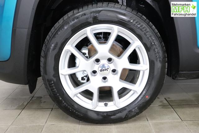 Jeep Renegade 1.0 T3 GSE Limited 999 88 kW470 Bikini Metallic 020 Stoff schwarz "2T2 Funktions-Paket CommandView&reg; Panorama-Glasschiebedach 2Y7 Business-Paket 7KS Winter-Paket 61Q Bikini Metallic", Beispielbilder, ggf. teilweise mit Sonderausstattung