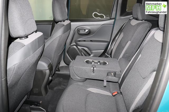 Jeep Renegade 1.0 T3 GSE Limited 999 88 kW470 Bikini Metallic 020 Stoff schwarz "2T2 Funktions-Paket CommandView&reg; Panorama-Glasschiebedach 2Y7 Business-Paket 7KS Winter-Paket 61Q Bikini Metallic", Beispielbilder, ggf. teilweise mit Sonderausstattung