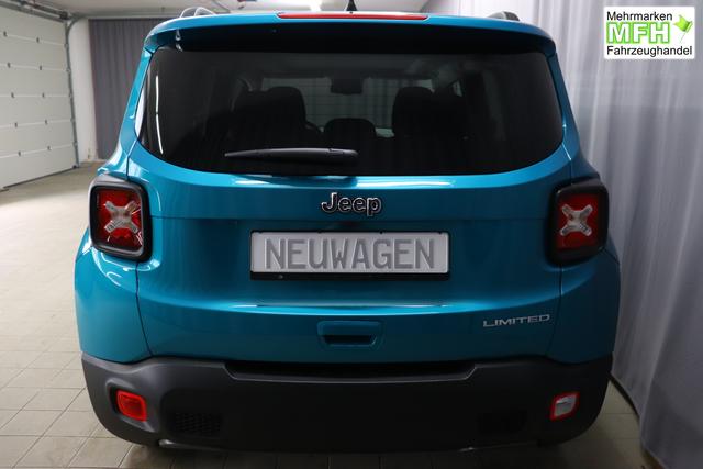 Jeep Renegade 1.0 T3 GSE Limited 999 88 kW470 Bikini Metallic 020 Stoff schwarz "2T2 Funktions-Paket CommandView&reg; Panorama-Glasschiebedach 2Y7 Business-Paket 7KS Winter-Paket 61Q Bikini Metallic", Beispielbilder, ggf. teilweise mit Sonderausstattung