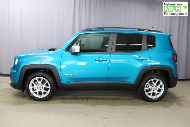 Jeep Renegade 1.0 T3 GSE Limited 999 88 kW470 Bikini Metallic 020 Stoff schwarz "2T2 Funktions-Paket CommandView&reg; Panorama-Glasschiebedach 2Y7 Business-Paket 7KS Winter-Paket 61Q Bikini Metallic", Beispielbilder, ggf. teilweise mit Sonderausstattung