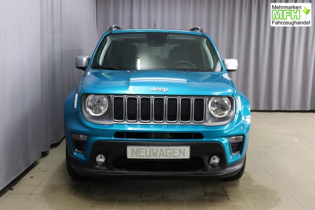 Jeep Renegade 1.0 T3 GSE Limited 999 88 kW470 Bikini Metallic 020 Stoff schwarz "2T2 Funktions-Paket CommandView&reg; Panorama-Glasschiebedach 2Y7 Business-Paket 7KS Winter-Paket 61Q Bikini Metallic", Beispielbilder, ggf. teilweise mit Sonderausstattung