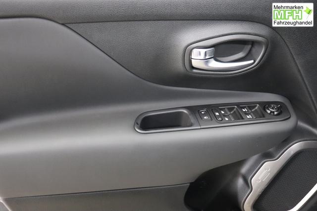 Jeep Renegade 1.6 Multijet 16V Longitude Diesel 1598 96 kW435 Blue Shade 015 Stoff schwarz "8F6 Reifen-Reparatur-Set (Kit Fix&Go) Business-Paket Longitude 070 Stark abgedunkelte Heckscheibe und Seitenscheiben hinten Blue Shade", Beispielbilder, ggf. teilweise mit Sonderausstattung