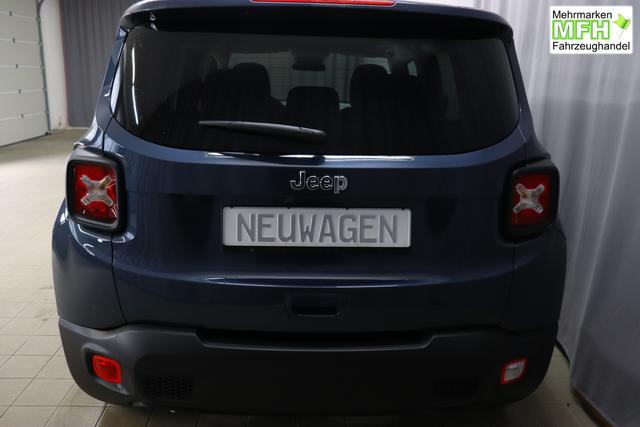 Jeep Renegade 1.6 Multijet 16V Longitude Diesel 1598 96 kW435 Blue Shade 015 Stoff schwarz "8F6 Reifen-Reparatur-Set (Kit Fix&Go) Business-Paket Longitude 070 Stark abgedunkelte Heckscheibe und Seitenscheiben hinten Blue Shade", Beispielbilder, ggf. teilweise mit Sonderausstattung