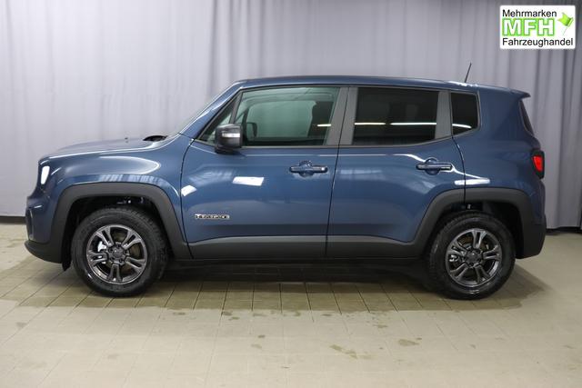 Jeep Renegade 1.6 Multijet 16V Longitude Diesel 1598 96 kW435 Blue Shade 015 Stoff schwarz "8F6 Reifen-Reparatur-Set (Kit Fix&Go) Business-Paket Longitude 070 Stark abgedunkelte Heckscheibe und Seitenscheiben hinten Blue Shade", Beispielbilder, ggf. teilweise mit Sonderausstattung