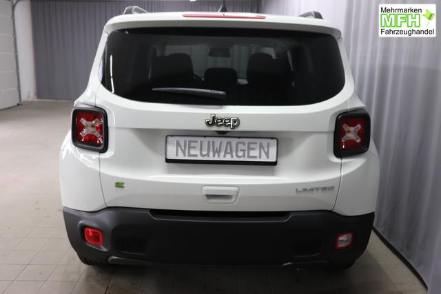 Jeep Renegade 1.5 T4 DCT7 e-Hybrid Limited 1469 96 kW296 Alpine White 020 Stoff Schwarz "7KS Winter-Paket 070 Seitenscheiben hinten und Heckscheibe verdunkelt 5CA Alpine White"