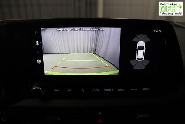 i20 (BC3) Trend Line 1.0 T-GDi 74kW Lucid Lime Metallic Sitzpolsterung in Stoff Schwarz PA4 Infotainment-Paket