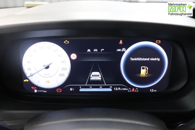 i20 (BC3) Trend Line 1.0 T-GDi 74kW Lucid Lime Metallic Sitzpolsterung in Stoff Schwarz PA4 Infotainment-Paket