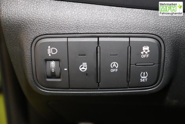 i20 (BC3) Trend Line 1.0 T-GDi 74kW Lucid Lime Metallic Sitzpolsterung in Stoff Schwarz PA4 Infotainment-Paket