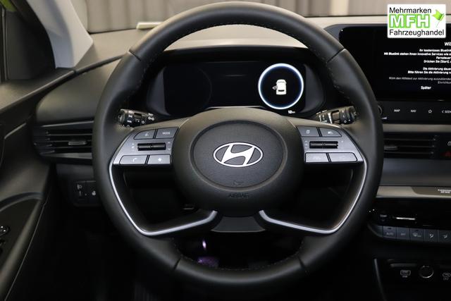 i20 (BC3) Trend Line 1.0 T-GDi 74kW Lucid Lime Metallic Sitzpolsterung in Stoff Schwarz PA4 Infotainment-Paket