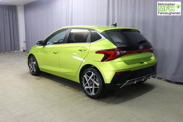 i20 (BC3) Trend Line 1.0 T-GDi 74kW Lucid Lime Metallic Sitzpolsterung in Stoff Schwarz PA4 Infotainment-Paket