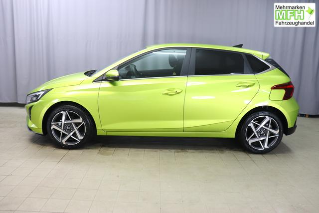 i20 (BC3) Trend Line 1.0 T-GDi 74kW Lucid Lime Metallic Sitzpolsterung in Stoff Schwarz PA4 Infotainment-Paket