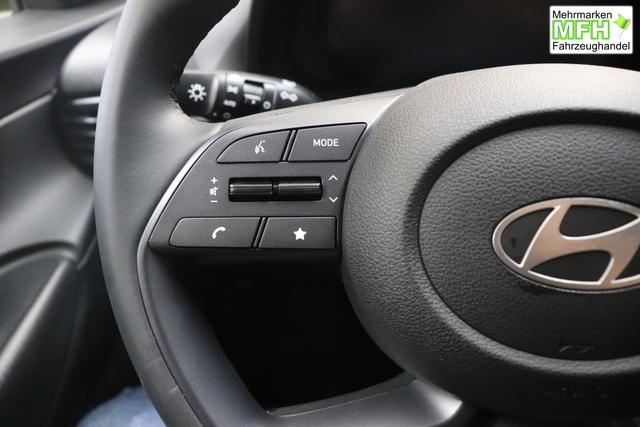 Hyundai i20 Comfort 1.2 58 kW (79 PS) Klimaanlage, Navigationssystem, Radio mit DAB, Apple CarPlay & Android Auto, R&uuml;ckfahrkamera, Einparkhilfe hinten, Lichtsensor, Spurhalteassistent, Fernlichtassistent, Verkehrszeichenassistent uvm. 