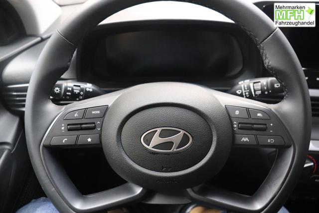 Hyundai i20 Comfort 1.2 58 kW (79 PS) Klimaanlage, Navigationssystem, Radio mit DAB, Apple CarPlay & Android Auto, R&uuml;ckfahrkamera, Einparkhilfe hinten, Lichtsensor, Spurhalteassistent, Fernlichtassistent, Verkehrszeichenassistent uvm. 