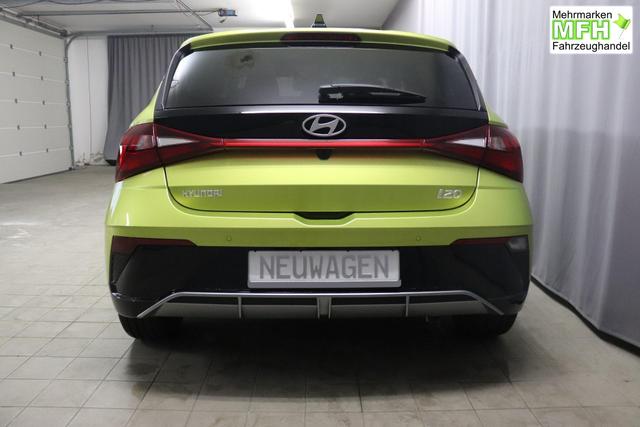 Hyundai i20 Family 1.0 T-GDI 73 kW (100 PS) Navigationssystem, Klimaautomatik, Sitzheizung, Lenkradheizung, Radio mit DAB, Apple CarPlay & Android Auto, Rückfahrkamera, Einparkhilfe hinten, Lichtsensor, Spurassistent, Fernlichtassistent, Verkehrszeichenassistent uvm. 