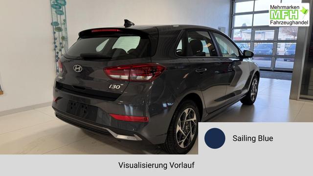 i30 Sailing Blue Vorlauf, Beispielbilder, ggf. teilweise mit Sonderausstattung