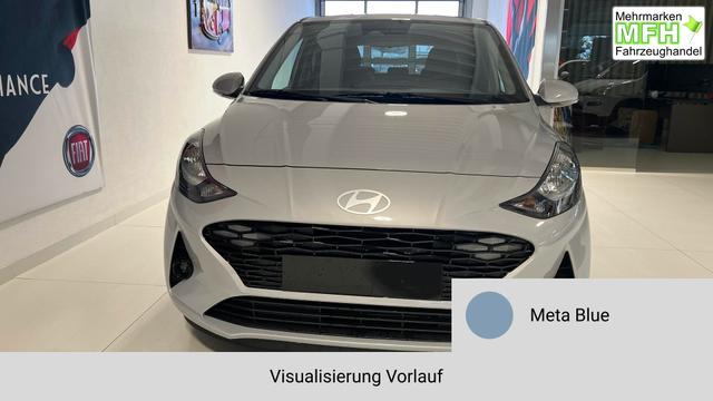 i10 GO Plus Meta Blue Vorlauf, Beispielbilder, ggf. teilweise mit Sonderausstattung