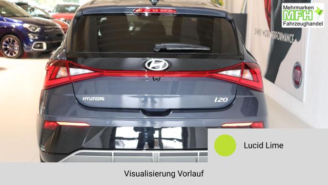 i20 GO Plus Lucid Lime Vorlauf, Beispielbilder, ggf. teilweise mit Sonderausstattung