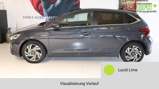 i20 GO Plus Lucid Lime Vorlauf, Beispielbilder, ggf. teilweise mit Sonderausstattung