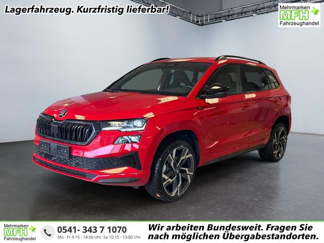 Skoda Karoq - Sportline 1,5 TSI DSG 2ZKlimaautomatik Canton Anh&auml;ngerkupplung Totewinkel Assistent 2 x Einparkhilfe Kamera 19 Zoll Felgen adaptiver Tempomat 5J Garantie