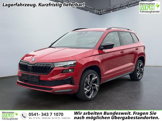 Skoda Karoq - Sportline 1,5 TSI DSG 2ZKlimaautomatik Canton Anh&auml;ngerkupplung Totewinkel Assistent 2 x Einparkhilfe Kamera 19 Zoll Felgen adaptiver Tempomat 5J Garantie