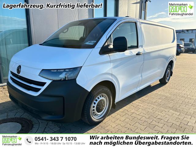 Volkswagen T7 Kastenwagen - Basis 2.0 TDI 170PS AUTOMATIK LANG, Wei&szlig;, HECKFL&Uuml;GELT&Uuml;REN, 2-Zonen-Klimautomatik, M-Lederlenkrad, Anh&auml;ngerkupplung, Parksensoren vorn/hinten, R&uuml;ckfahrkamera, Frontscheibe beheizbar, Ganzjahresreifen, Sitzpaket 46 (inkl. Sitzheizung), Reserverad, 70l Tank