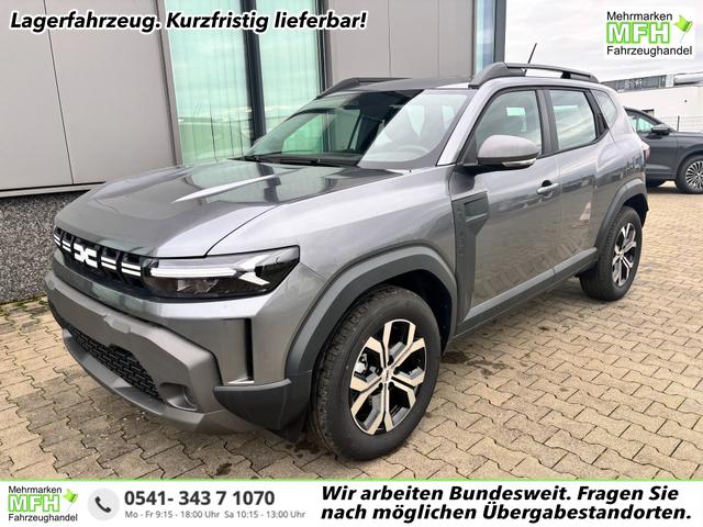 Dacia Duster - Expression 1.6 HYBRID 140 AUTOMATIK (Benzin/Elektro), 17" Alufelgen "TERGAN", Klimaanlage, R&uuml;ckfahrkamera, Parksensoren hinten, LED-Scheinwerfer, Radio Media 10" + Smartphone-Spiegelung, Armlehne, Dachreling, Tempomat, Verkehrszeichenerkennung, Spurassistent