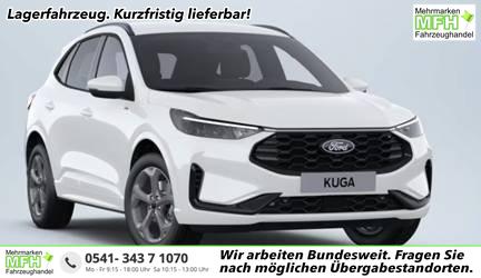 Ford Kuga - ST-Line 2.5 Duratec Hybrid FHEV 180PS CVT (AUTOMATIK), 5 Jahre Garantie, Wei&szlig;, WINTER-PAKET, ADAPTIVER TEMPOMAT, 18" Alu, Navigation 13"-Display, Parksensoren vorne/hinten, 360&deg;-KAMERA, Climatronic, Privacy-Glas, Key-Free-System, NOTRAD, Frontscheibe beheizt