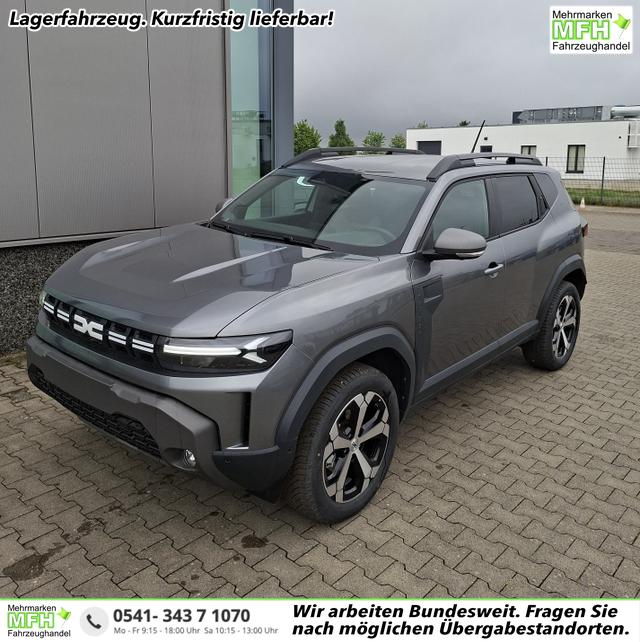Dacia Duster - Journey hybrid-G 150 (Benzin+LPG) 4x4 (ALLRAD) AUTOMATIK, GRAU-MET+WINTER-PAKET (Vordersitze/Lenkrad/Frontscheibe beheizt) + PARKING-PAKET (Toter-Winkel-Assistent, 360&deg;-Kamera, Parksensoren vorn), hinten, Klimaautomatik, Tempomat, NAVI, 18" ALU