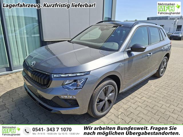 Skoda Kamiq - Monte Carlo 1.5 TSI 150PS DSG (AUTOMATIK), Grau-Met, PANORAMDACH, MATRIX-LED, SITZHEIZUNG, Sport-M-Lederlenkrad beheizt, SunSet, 2Z-Climatronic, Parksensoren vorn/hinten, R&uuml;ckfahrkamera, Kessy, Radio 8,25"+SmartLink, Virtual Cockpit, 17" Alu, Tempomat