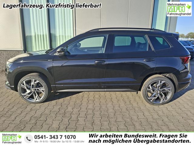 Skoda Karoq - Sportline 1.5 TSI 150PS DSG, SCHWARZ-MET, 5JGARANTIE, AHK SCHWENKBAR, 19" ALU SAGITARIUS, BEHEIZTE FRONTSCHEIBE, SITZHEIZUNG, MATRIX-LED, Elektr. Heckklappe, Virtual Cockpit 10", Climatronic, NAVI, ACC, Parksensoren v/h, R&uuml;ckfahrkamera, Dachreling, PRIVACY-GLAS
