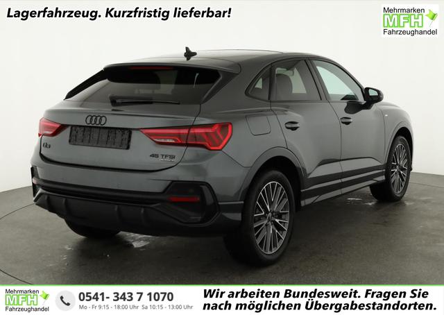 Audi Q3 Sportback - 45 TFSI quattro S line qu S-LINE, Pano, AHK, 19-Zoll, Optik schwarz, Navi, Kamera, el. Klappe, 4 J.-Garantie