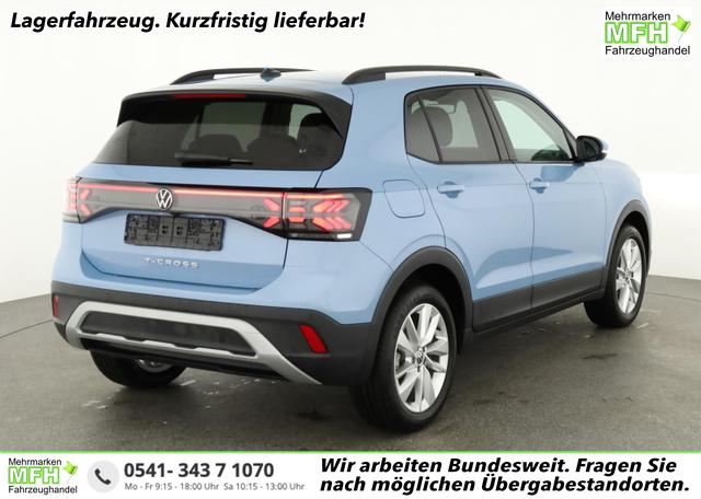 Volkswagen T-Cross - 1.0 TSI 85 kW Life Life, AHK, IQ.Light, Kamera, ACC, Side. Winter, 17-Zoll