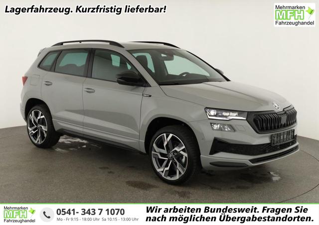 Skoda Karoq - Sportline 1.5 TSI DSG Sportline, Pano, AHK, Navi, CANTON, Matrix, AreaView, Side, FS-beheizbar, 19-Zoll