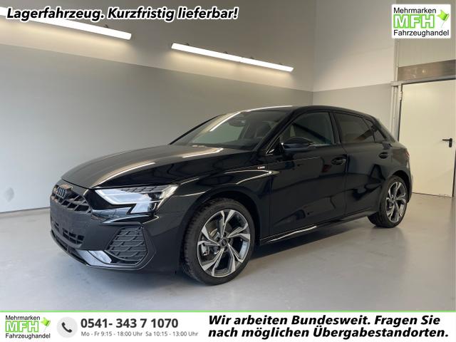 Audi A3 Sportback - S line TFSI quattro GV3+AHK+Alu18+Navi+Cam+eHeck+Sound+ACC+OptikSchwarz