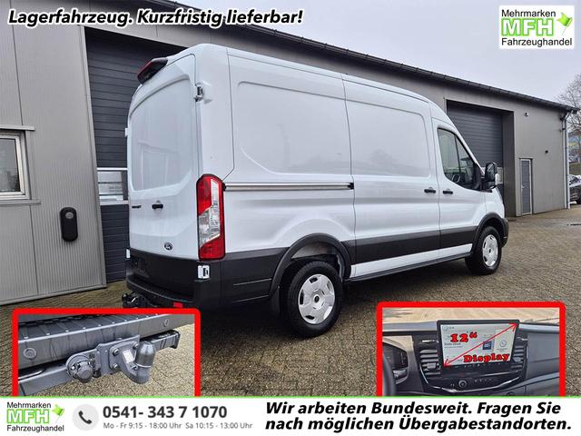 Ford Transit - L2H2 2.0 EcoBlue 165PS Trend Heckantrieb 3,5t 2-Sitzer AHK Sitzheizung Lenkradheizung Frontscheibe beheizb. Klimaautomatik PDC v+h R&uuml;ckf.Kamera Bluetooth DAB Apple CarPlay Android Auto Tempomat Ganzj.Reifen