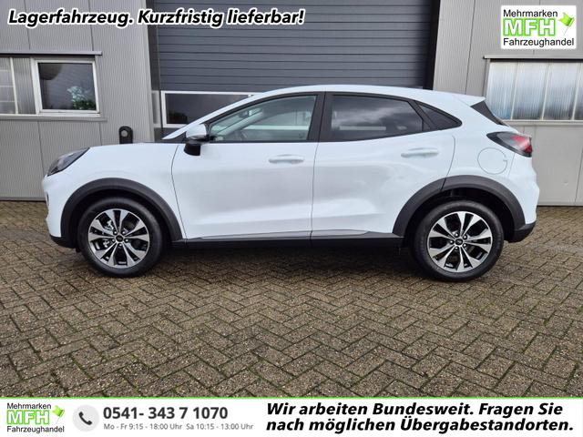 Ford Puma - Titanium 1.0 EcoBoost Hybrid 125PS Automatik Klimaautomatik Sitzheizung Lenkradheizung Frontscheibe beheizb. LED-Scheinwerfer Ford-Navi SYNC4 Bluetooth Apple CarPlay Android Auto PDC 17-LM