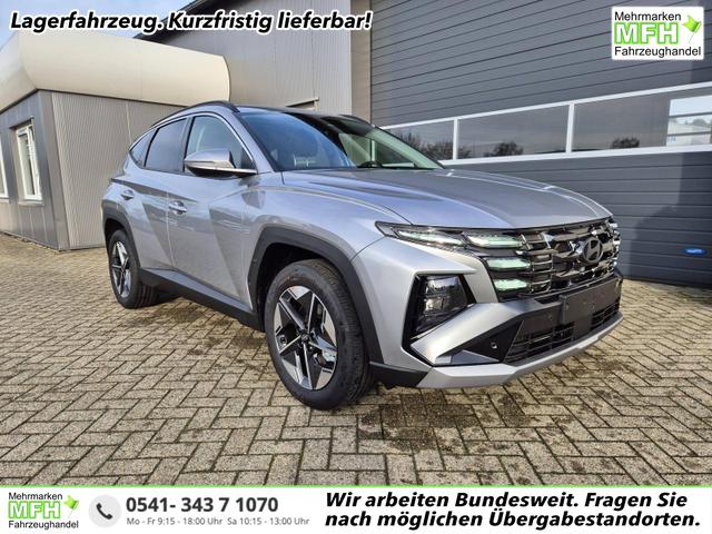 Hyundai TUCSON Trend 1.6 T-GDI 150PS Automatik TZ 2026 Teil-Leder Sitzheizung v+h Lenkradheizung Klimaautomatik Navi Touchscreen DAB+ Apple CarPlay + Android Auto PDC R&uuml;ckf.-Kamera Matrix-LED-Scheinw. 