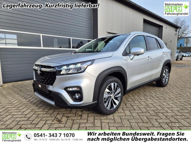 Suzuki S-Cross - Comfort+ 110PS Automatik MHEV 1.4 Boosterjet Teilleder Navi Klimaautomatik Sitzheizung ACC PDC v+h 4x Kamera Suzuki-Radio Apple CarPlay Android Auto Touchscreen 2xKeyless 17-LM