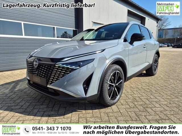 Nissan Qashqai 1.3 DIG-T MHEV 158 PS X-Tronic Tekna Voll-Leder Klimaautomatik PanoGlasdach Sitzheizung Lenkradheizung Navi Head-Up Display elektr. Heckklappe ACC PDC v+h 360&deg;Kamera DAB Bluetooth Touchscreen Apple CarPlay Android Auto 19"LM 