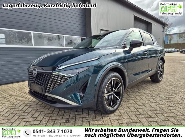 Nissan Qashqai 1.3 DIG-T MHEV 158 PS X-Tronic Tekna Voll-Leder Klimaautomatik PanoGlasdach Sitzheizung Lenkradheizung Navi Head-Up Display elektr. Heckklappe ACC PDC v+h 360&deg;Kamera DAB Bluetooth Touchscreen Apple CarPlay Android Auto 19"LM 