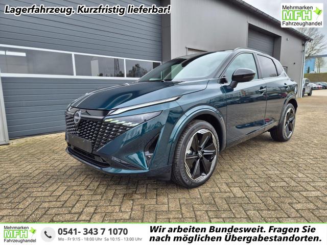 Nissan Qashqai 1.3 DIG-T MHEV 158 PS X-Tronic N-Design 20"Zoll Teil-Leder PanoGlasdach Klimaautomatik Sitzheizung Lenkradheizung Navi Head-Up Display elektr. Heckklappe ACC PDC v+h 360&deg;Kamera DAB Bluetooth Touchscreen Apple CarPlay Android Auto 