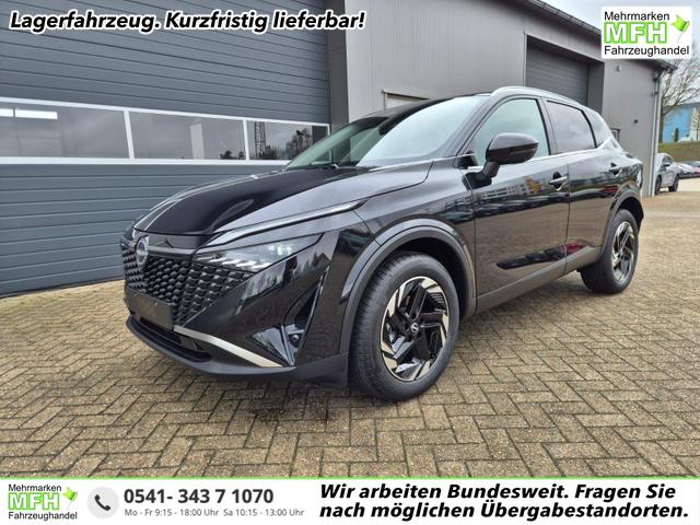 Nissan Qashqai 1.3 DIG-T MHEV 158 PS X-Tronic N-Connecta Teil-Leder PanoGlasdach Klimaautomatik Sitzheizung Lenkradheizung Navi ACC PDC v+h 360&deg;Kamera DAB Bluetooth Touchscreen Apple CarPlay Android Auto 18"LM 