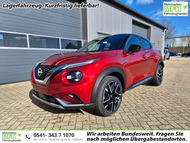 Nissan Juke 1.0 DIG-T 114PS N-Design Automatik Teil-Leder Klimaautomatik Sitzheizung Lenkradheizung PDC v+h R&uuml;ckf.Kamera Navi 19"LM Bluetooth Touchscreen Apple CarPlay Android Auto 
